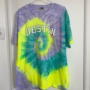 Gildan Multi Color Destin Florida Tie Dye T-Shirt